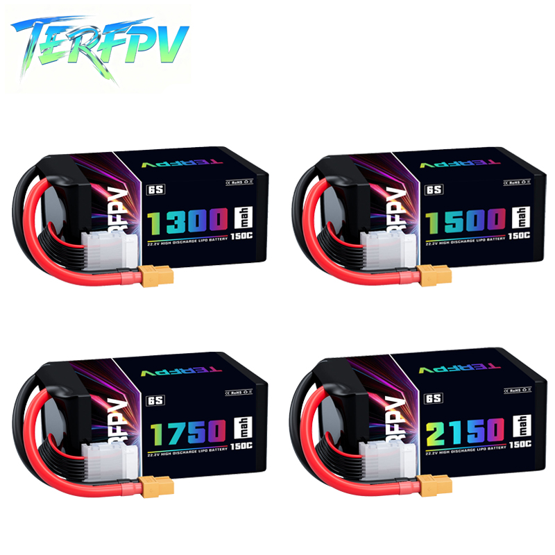Drone Battery Plate - Batería Lipo TERFPV 6S 22.2V 1300/1500/1750/2150mAh