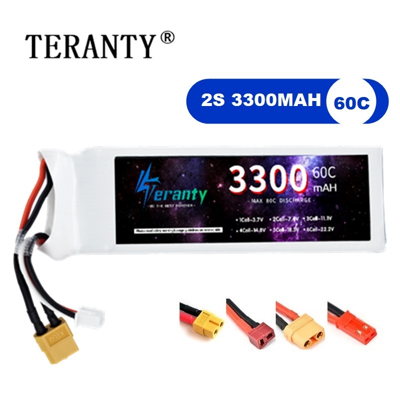 Drone Battery Connector - Batería LiPo 2S 7,4 V 3300mAh