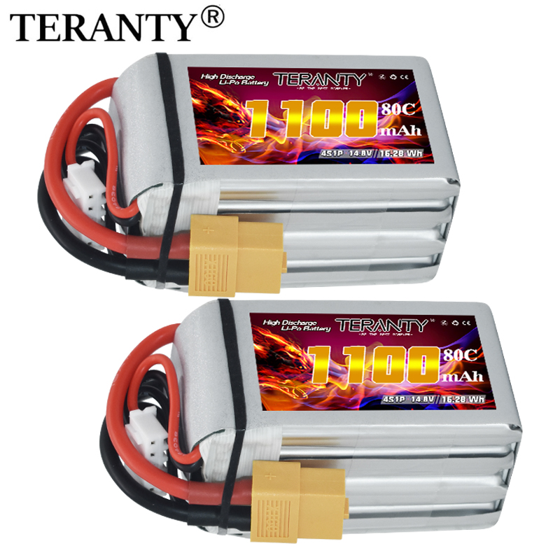 Drone Battery Plate - Batería Lipo TERANTY 4S 1100mAh 80C/160C