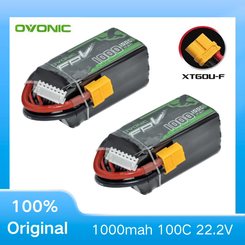 Drone Battery Li-Ion - 2 Baterías LiPo OVONIC de 1000mAh