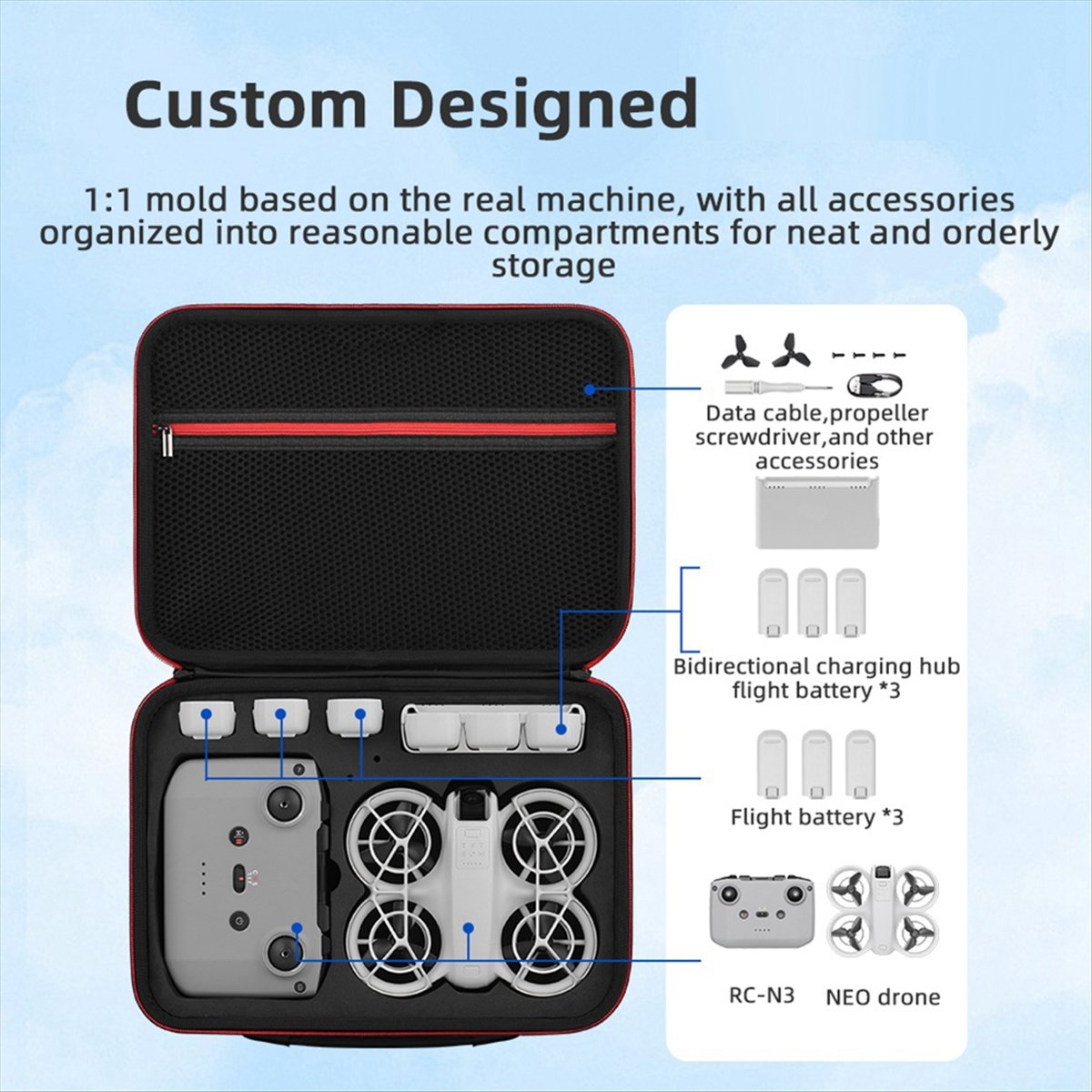 Drone Battery Strap - Bolsa de Transporte A43M para Dron