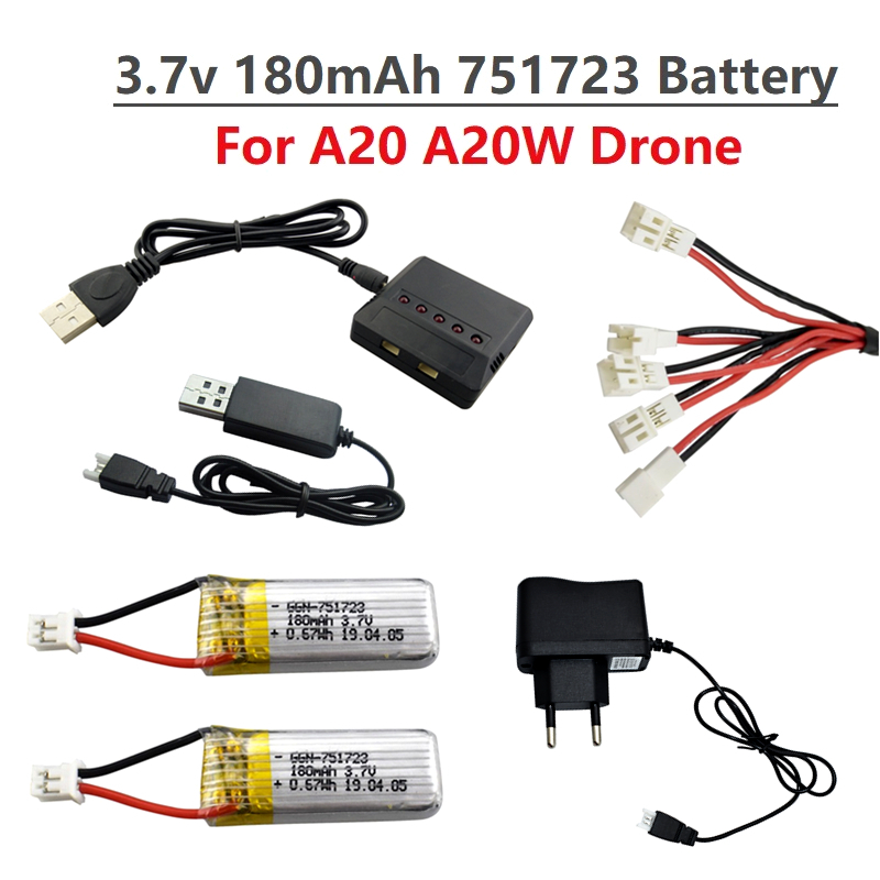 Drone Battery Li-Ion - Batería Lipo Original de 3.7V 180mAh