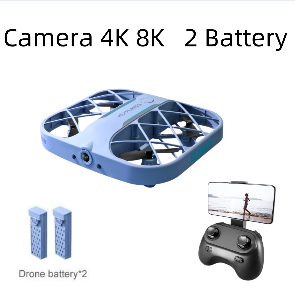 Drone Battery Case - JJRC H107 Dron RC con 2