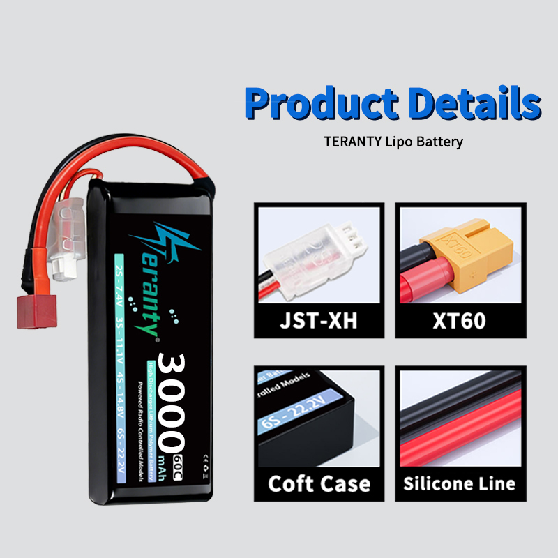 Batería Lipo TERANTY 2S 3000mA - Drone Battery Plate reseña y precio