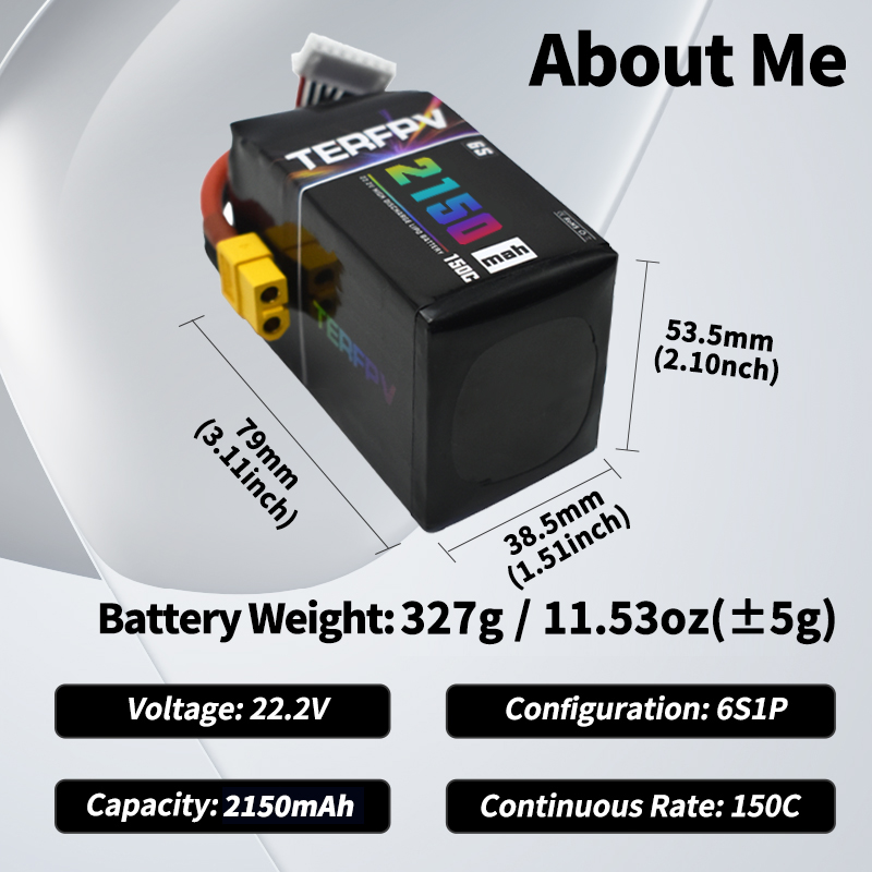 Batería Lipo TERFPV 6S 22.2V 1 - Drone Battery Plate reseña y precio