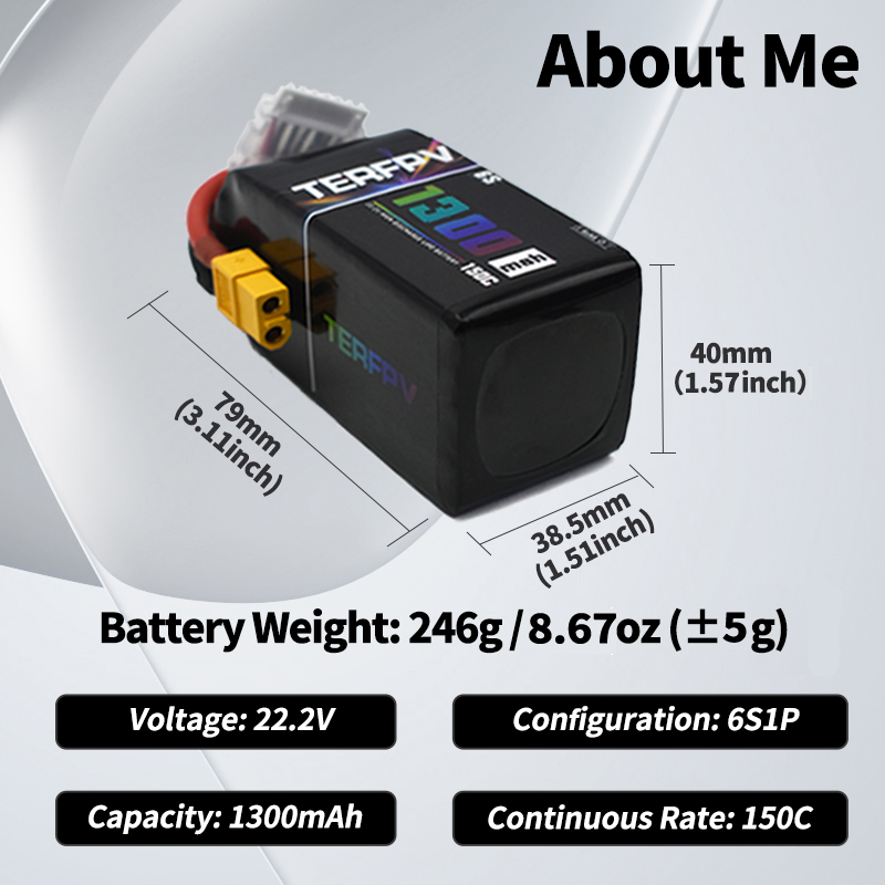 Batería Lipo TERFPV 6S 22.2V 1 - Drone Battery Plate reseña y precio