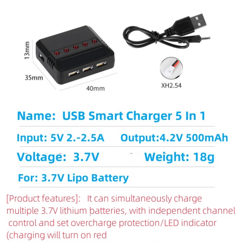 Syma X5HW X5HC X5C X5SW 3,7 V  - Drone Battery Balance Charger reseña y precio