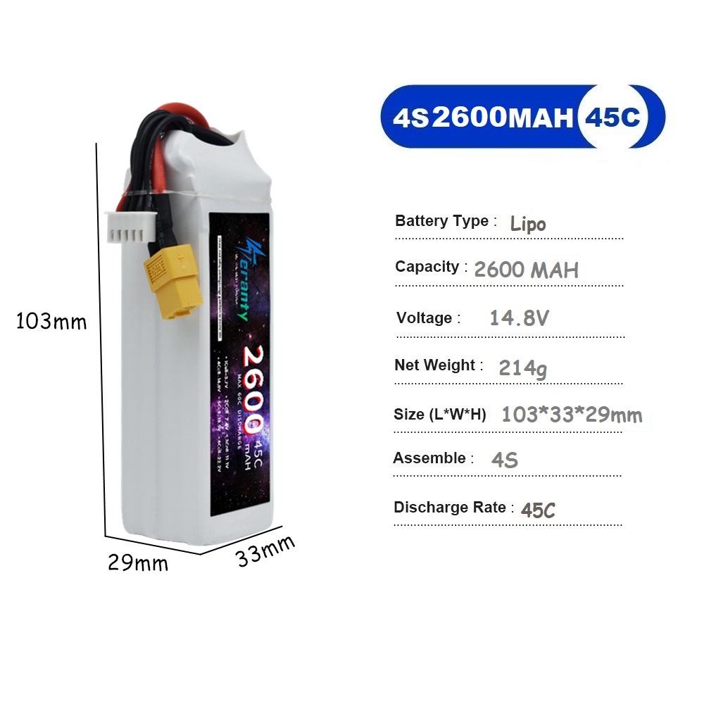 Batería LiPo 4S 14,8 V 1500mah - Drone Battery 4S reseña y precio