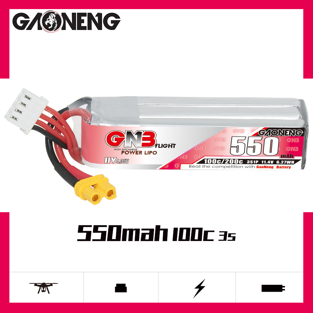 Batería Lipo GNB HV 11,4 V 550 - Drone Battery Plate reseña y precio