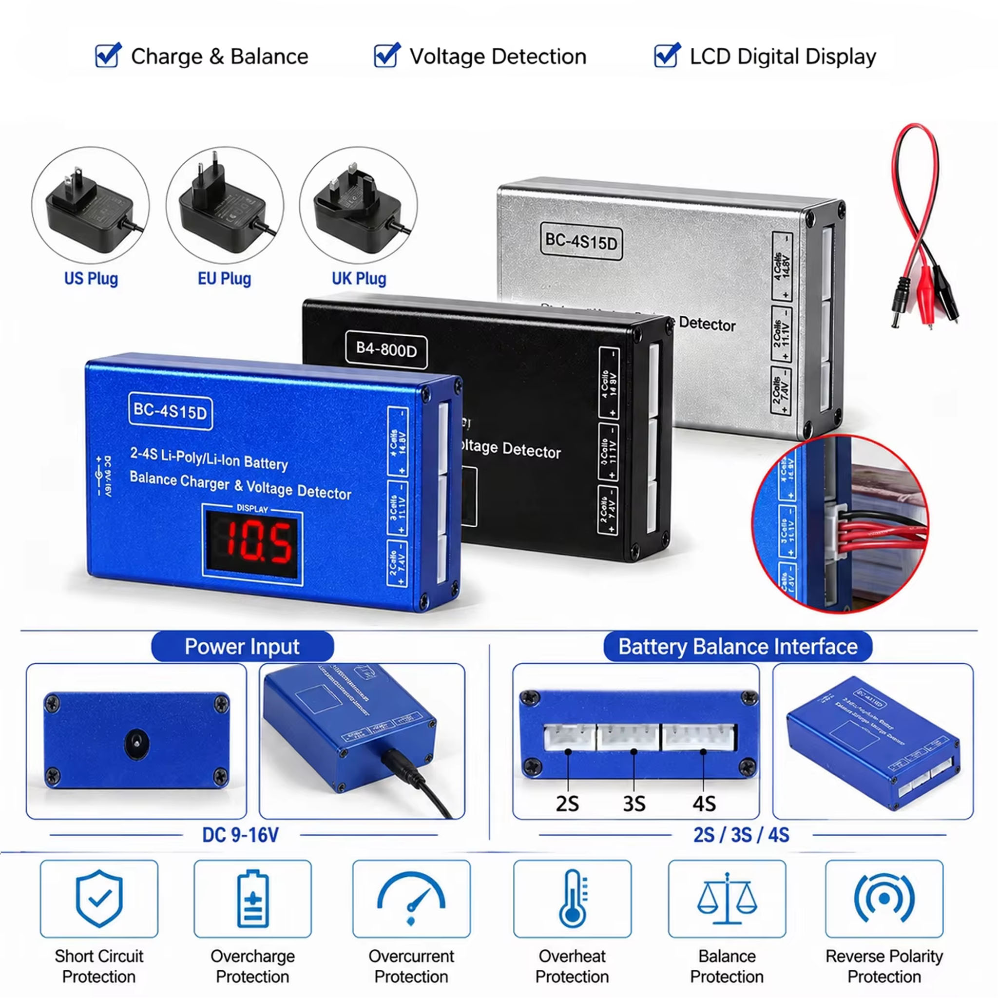 Cargador de Baterías de Litio  - Drone Battery Voltage Checker reseña y precio