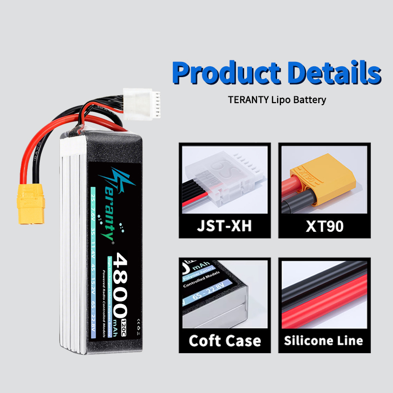 Batería Lipo TERANTY 6S 4800mA - Drone Battery Plate reseña y precio