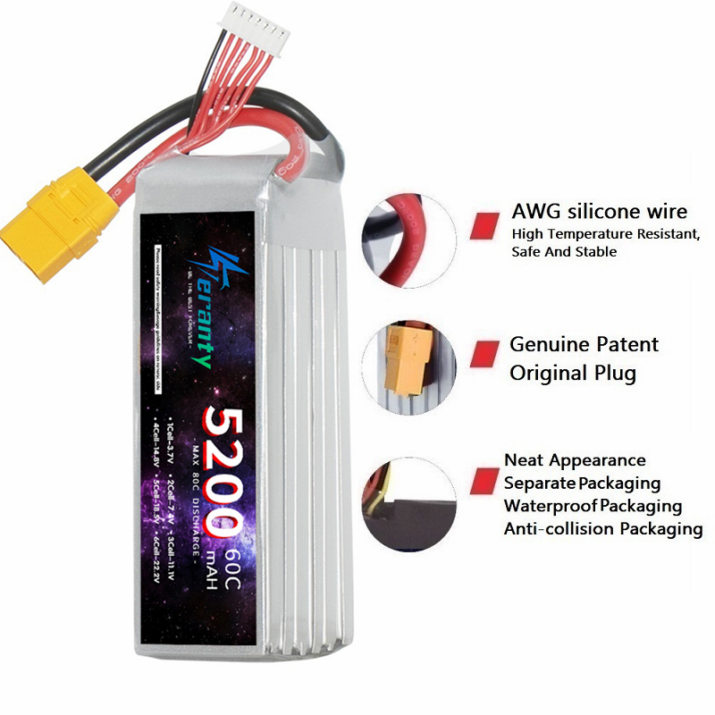 TERANTY-batería Lipo 6S de 520 - Drone Battery 6S reseña y precio