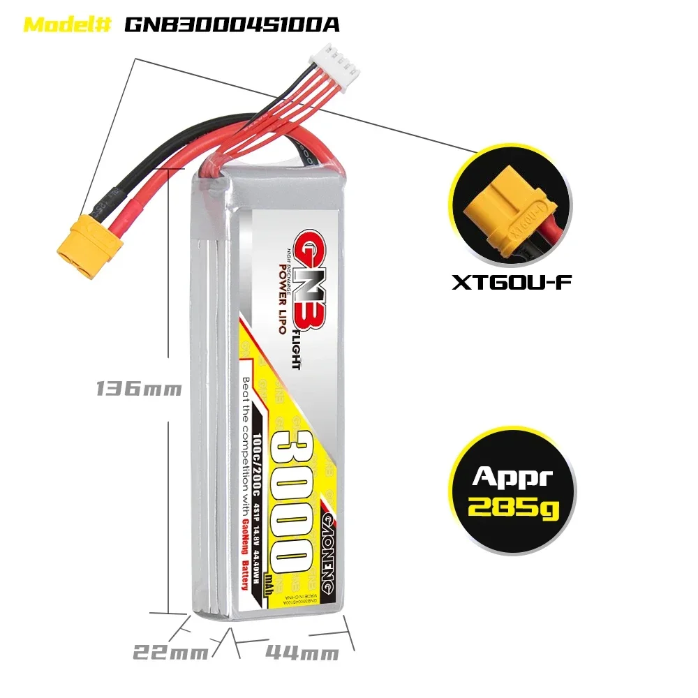 GAONENG GNB 3000mAh 4S 100C 20 - Drone Battery 4S reseña y precio