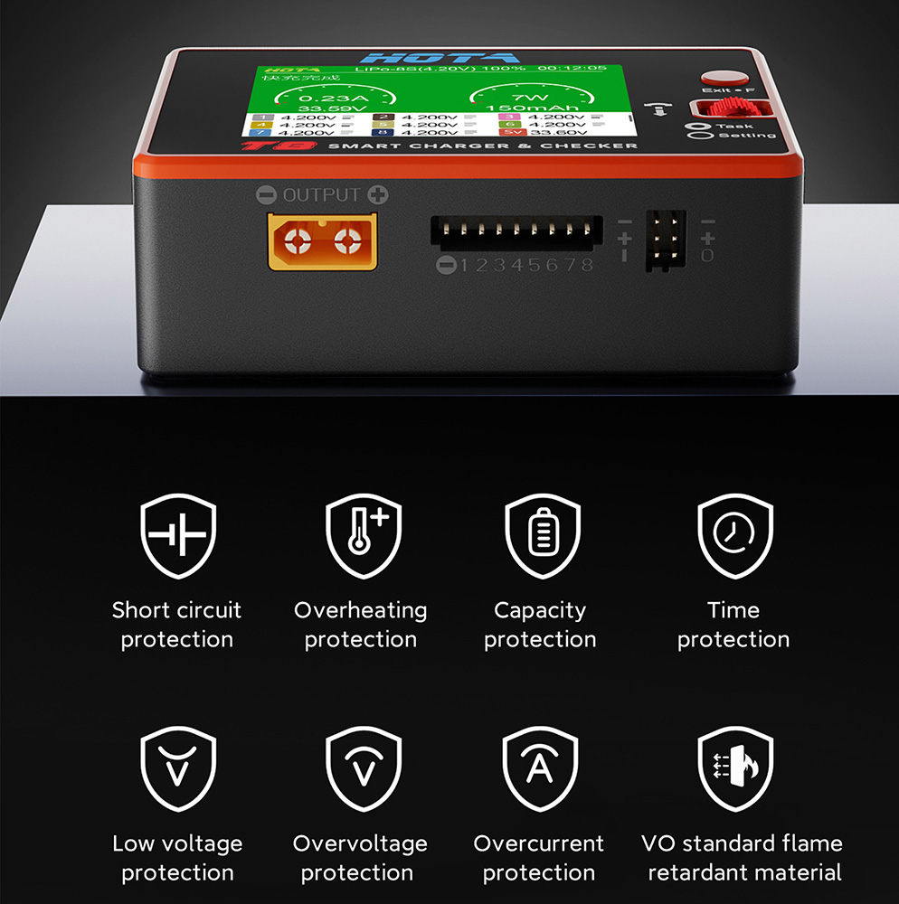Cargador Inteligente HOTA T8 p - Drone Battery Smart reseña y precio
