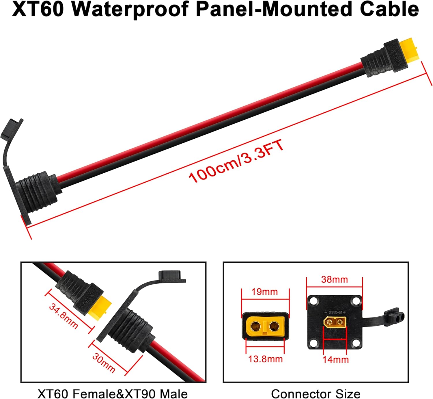 Cable de Montaje en Panel JMUY - Drone Battery Connector reseña y precio