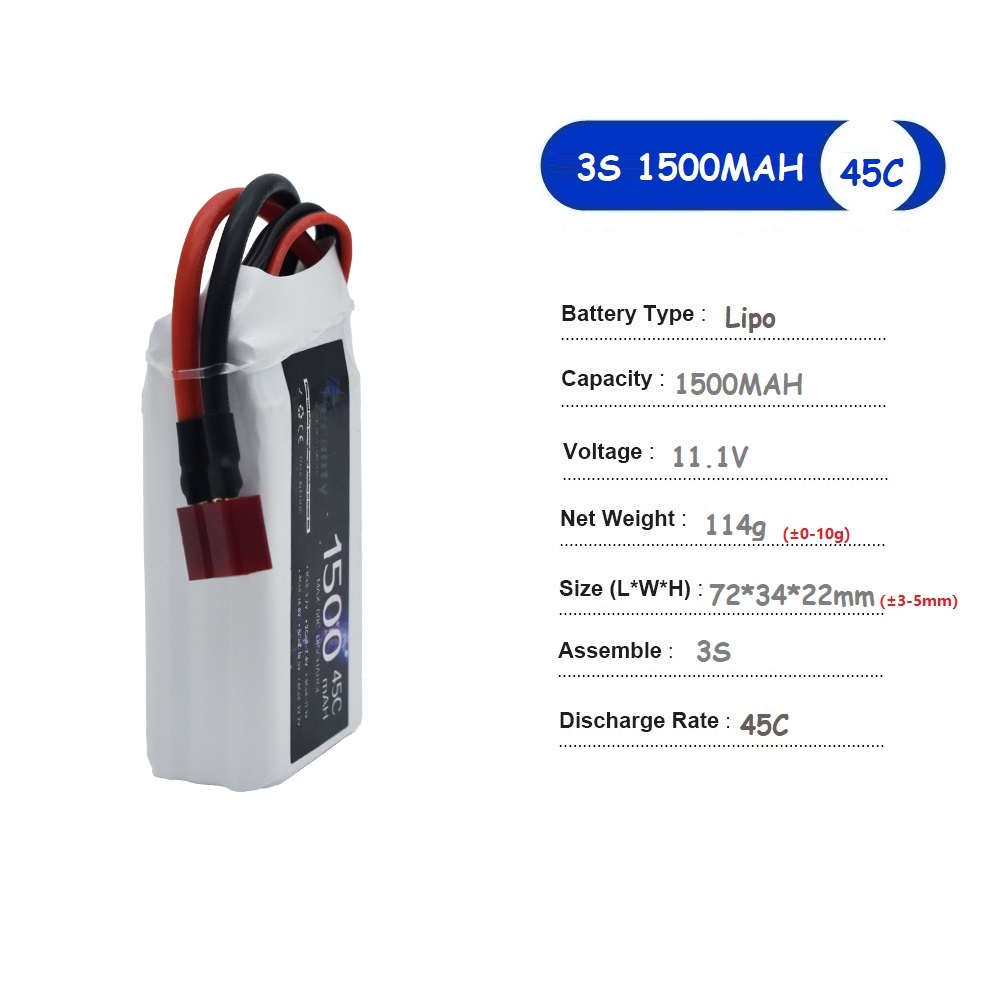 Batería LiPo de 11,1 V, 3S, 15 - Drone Battery 3S reseña y precio