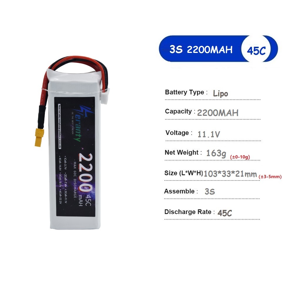 Batería LiPo de 11,1 V, 3S, 15 - Drone Battery 3S reseña y precio