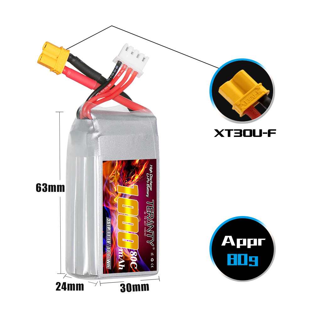 Batería Lipo TERANTY 3S 11.1V  - Drone Battery 3S reseña y precio